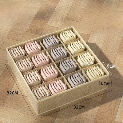 24 võrega mittekootud sokid püksid aluspesu hoiukarp Kokkupandavad rihmasidemed Korraldajad kast riidekapp kapi jagaja karbid