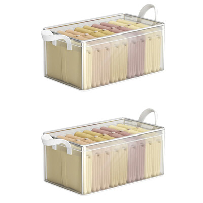 PVC prozirna košara za odlaganje odjeće Kutija za odlaganje donjeg rublja Okvir od nehrđajućeg čelika Organizator ormara Vodootporna kutija od tkanine