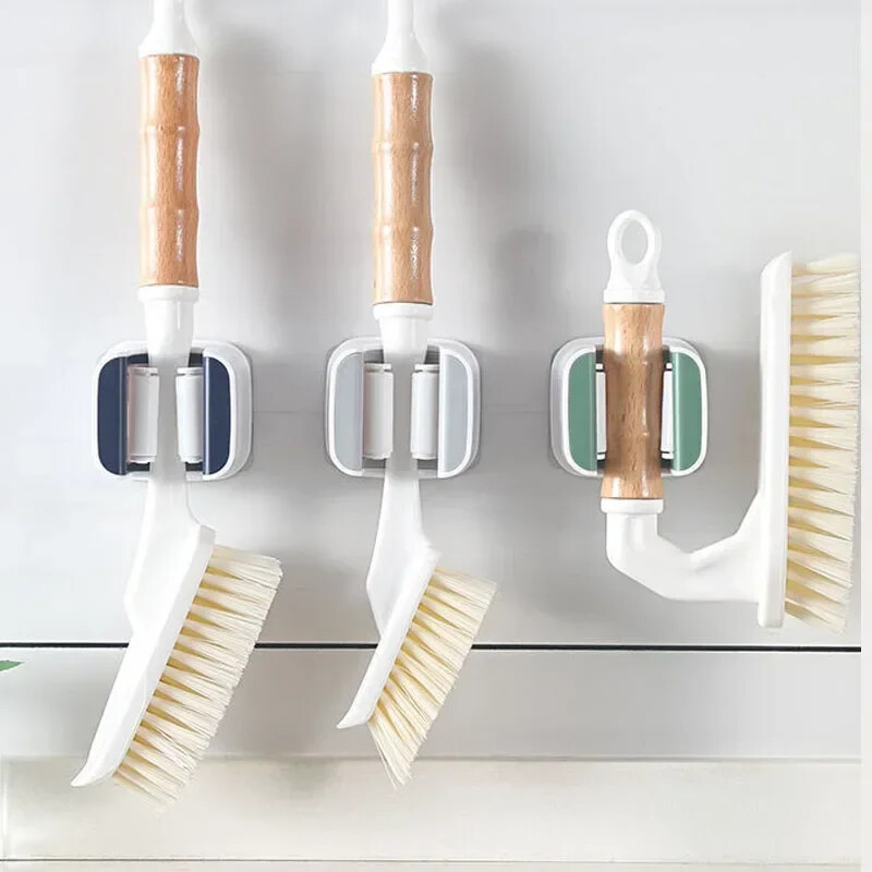 Στήριγμα σφουγγαρίστρας Αυτοκόλλητη βάση σκούπας Επιτοίχια στήριξη σφουγγαρίστρας Βούρτσα σκουπίσματος Γάντζος αποθήκευσης Organizer μπάνιου Αξεσουάρ κουζίνας
