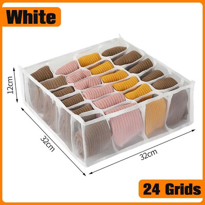 3-σε-1 υφασμάτινες κάλτσες εσωρούχων Συρτάρι Organizer Κουτί οικιακής χρήσης Ντουλάπα κουτί αποθήκευσης Πτυσσόμενο βαμβακερό λινό μοντέρνο απλό στυλ