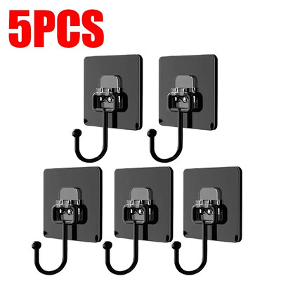 20/1 vnt Lipnus kabliukas vandeniui atsparus PVC tvirtas metalinis kablio sieninis laikiklis durų rankšluosčių kabykla Virtuvės vonios kambario laikymo organizatorius