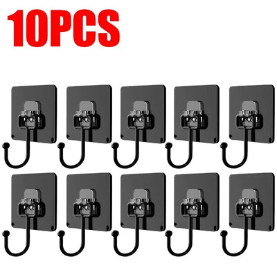 20/1 vnt Lipnus kabliukas vandeniui atsparus PVC tvirtas metalinis kablio sieninis laikiklis durų rankšluosčių kabykla Virtuvės vonios kambario laikymo organizatorius