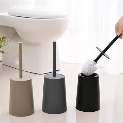 WC kefe talppal Modern design Fekete WC kefe tetővel Tisztítókefe készlet Tisztítószerek Fürdőszoba kiegészítők