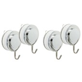 Siurbimo kablio 4 pakuotės vakuuminiai siurbimo puodelio kabliukai, laikomi iki 18 Lb siurbimo puodelio sieniniai kabliukai, virtuvės ir vonios pakabos