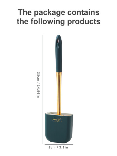 WORTHBUY silikoninis tualeto šepetys su nutekėjimo pagrindu, montuojamas ant sienos, nuimamas tualeto valymo šepetys su ilga rankena Vonios kambario priedai