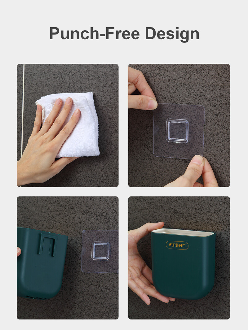 WORTHBUY silikoninis tualeto šepetys su nutekėjimo pagrindu, montuojamas ant sienos, nuimamas tualeto valymo šepetys su ilga rankena Vonios kambario priedai