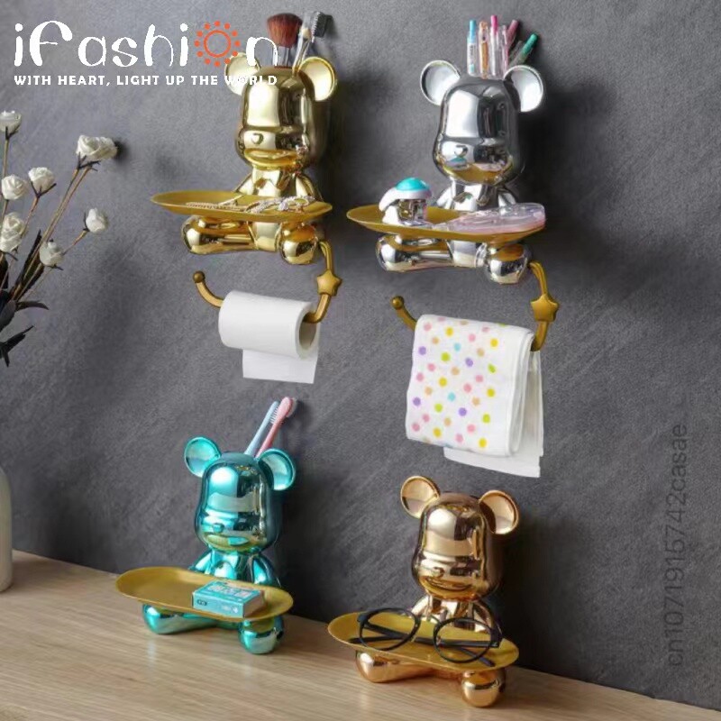 Plastikust multifilmi karukuju paberirull vannitoarullihoidja jaoks, laste käterätikuhoidja pliiatsihoidja ja elutoa kaunistus