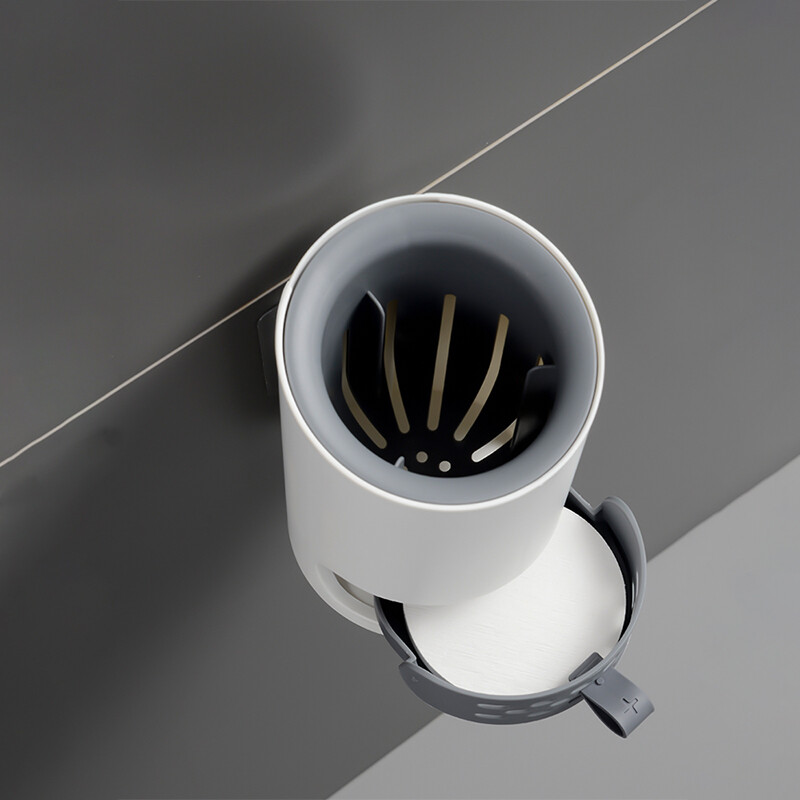 Set de perii de toaletă reîncărcabile cu detergent Montat pe perete cu suport Perie din silicon TPR pentru instrumente de curățare a colțurilor Accesorii pentru baie