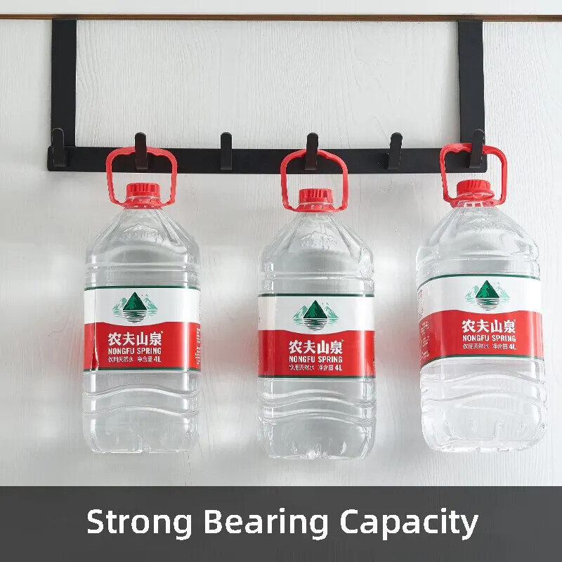 Bez bušenja 5 kuka Stražnja kuka za vrata Kovano željezo Torba za odjeću Vješalica Šešir Stalak za pohranu sitnica Vješalica Kućni kupaonski organizator