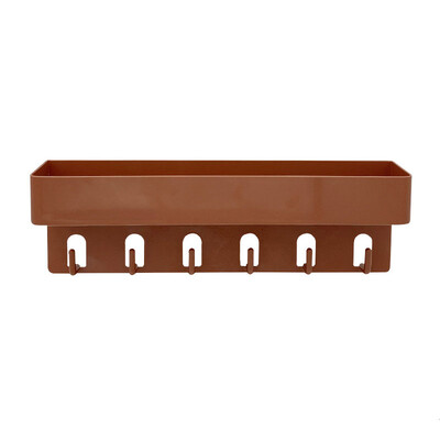 Multifunktsionaalne vannitoa hoiuriiul kleepuvate konksudega puurimise vältimiseks