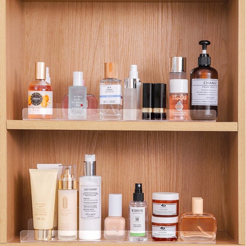 Akrilo lentynos Vonios kambarys 1 paketas skaidri dušo plaukiojanti lentyna su kabliukais, skaidri, montuojama ant sienos, be gręžimo, stora saugykla