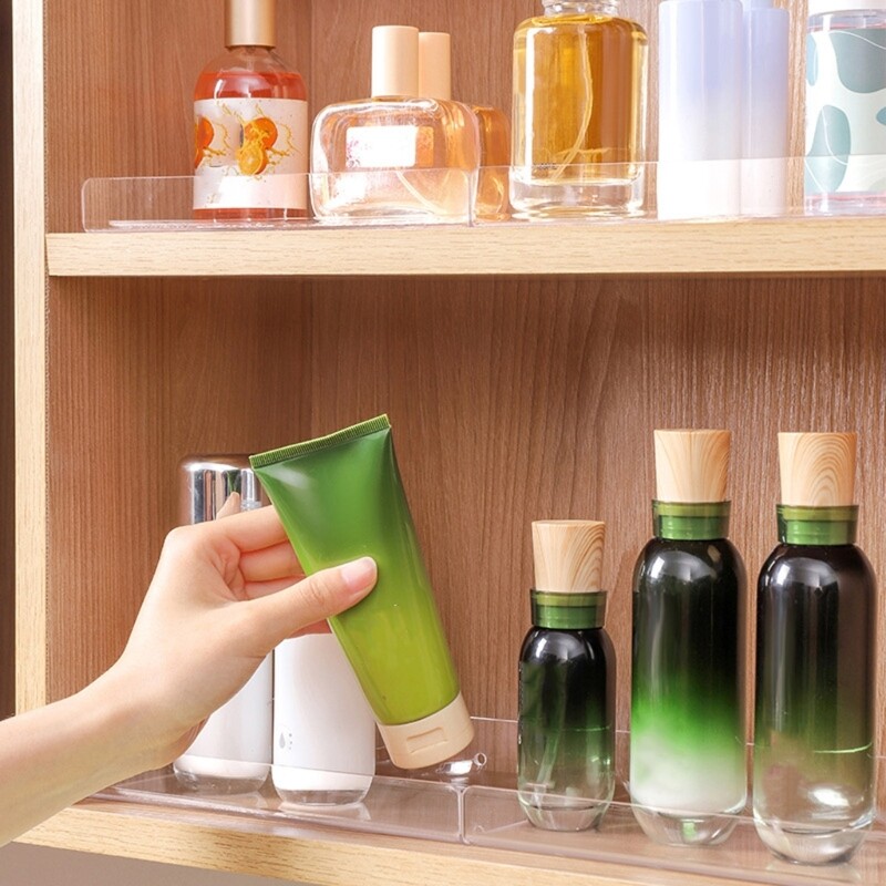 Akrilo lentynos Vonios kambarys 1 paketas skaidri dušo plaukiojanti lentyna su kabliukais, skaidri, montuojama ant sienos, be gręžimo, stora saugykla