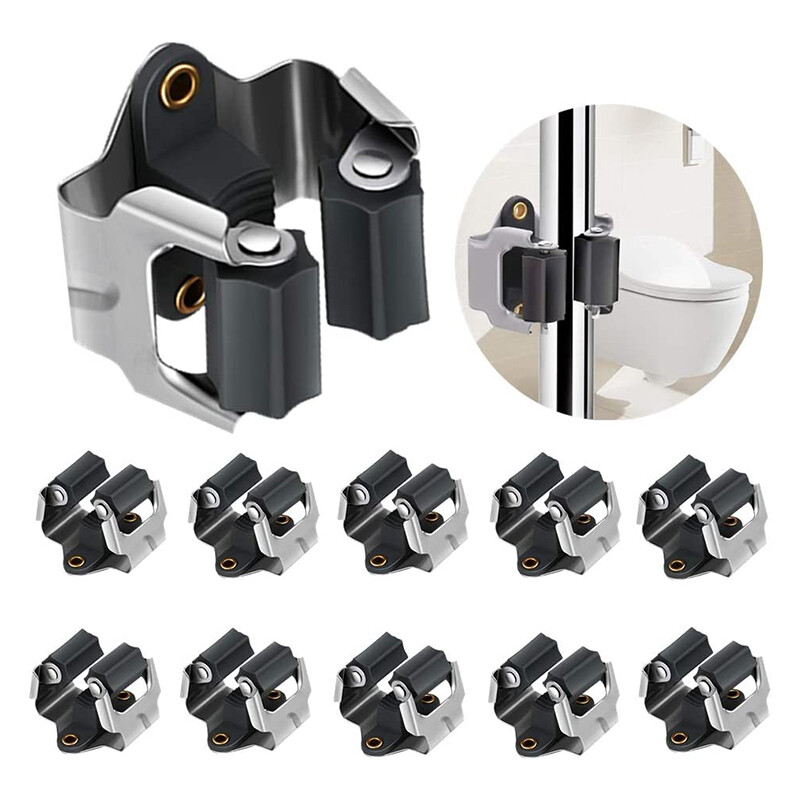 Umeraș pentru mătură de metal Suport pentru mop Cârlige rezistente Clip pentru mop Clip pentru suport de depozitare montat pe perete Clip organizator nu șuruburi Instrumente de baie