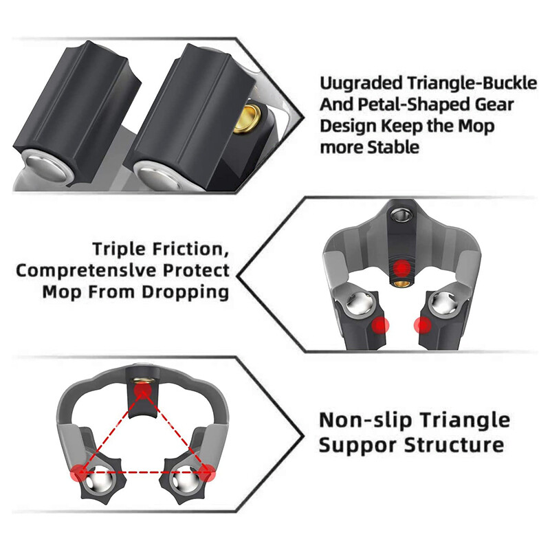 Umeraș pentru mătură de metal Suport pentru mop Cârlige rezistente Clip pentru mop Clip pentru suport de depozitare montat pe perete Clip organizator nu șuruburi Instrumente de baie