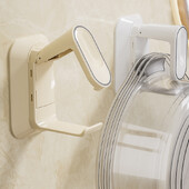 Neperforuotas praustuvas Kabliukas Vonios praustuvo pakabinamas įrankis Tualeto praustuvas Daugiafunkcis teleskopinis sieninis pakabinamas laikymo stovas