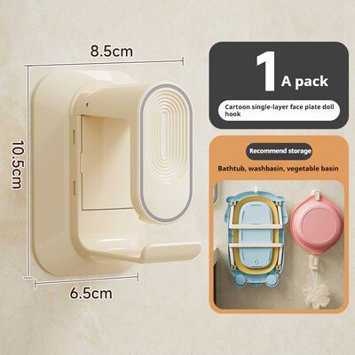 Neperforuotas praustuvas Kabliukas Vonios praustuvo pakabinamas įrankis Tualeto praustuvas Daugiafunkcis teleskopinis sieninis pakabinamas laikymo stovas