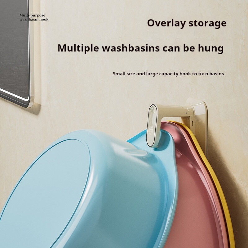 Neperforuotas praustuvas Kabliukas Vonios praustuvo pakabinamas įrankis Tualeto praustuvas Daugiafunkcis teleskopinis sieninis pakabinamas laikymo stovas