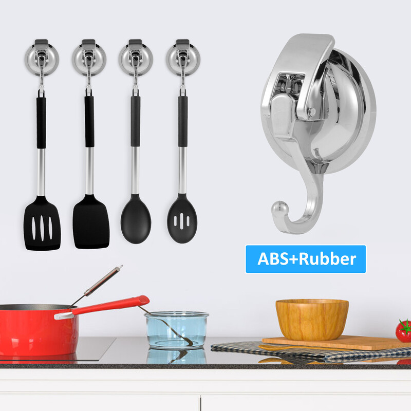 2 vnt. siurbimo puodelio kabliukas 15 LB didelio našumo vakuuminis dušo kabliukas be gręžimo Daugkartinio naudojimo siurbimo taurelės kabykla Super Siurbimo chalato palto vainikas