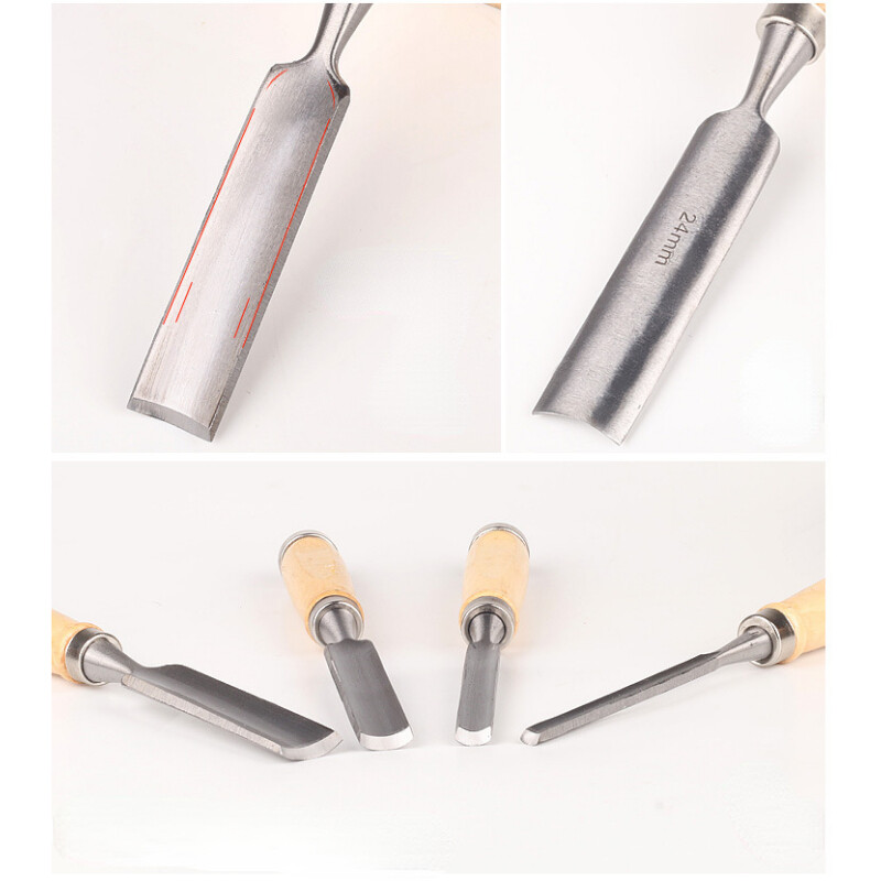 1 vnt. Medienos kaltų įrankių rinkiniai Medienos apdirbimo drožinių kaltų rinkinys su aukščiausios kokybės mediniu dėklu dailidės meistrui Dovana vyrams