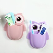 Dantų šepetėlio laikiklis Buitinė sienelė Lipni besiūlė pelėdų laikymo lentynėlė Barzdaskutė Organizatorius Nutekėjimo lentyna Vonios kambario priedai