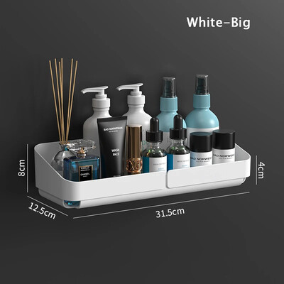 2024 Uus hoiuresti riiul seinavürtside organiseerija kosmeetika jaoks Vannituba ilma puurimiseta Köök Mugav dušitarvik