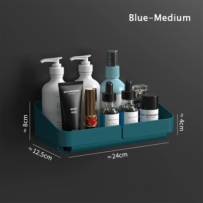 2024 Uus hoiuresti riiul seinavürtside organiseerija kosmeetika jaoks Vannituba ilma puurimiseta Köök Mugav dušitarvik