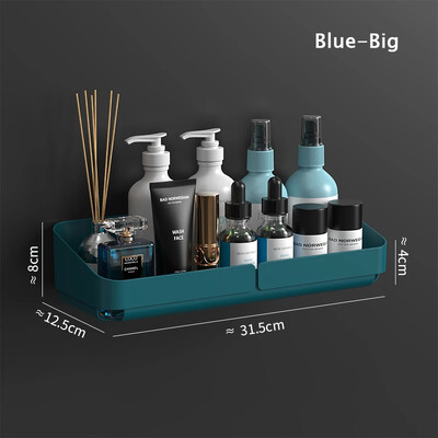 2024 Uus hoiuresti riiul seinavürtside organiseerija kosmeetika jaoks Vannituba ilma puurimiseta Köök Mugav dušitarvik