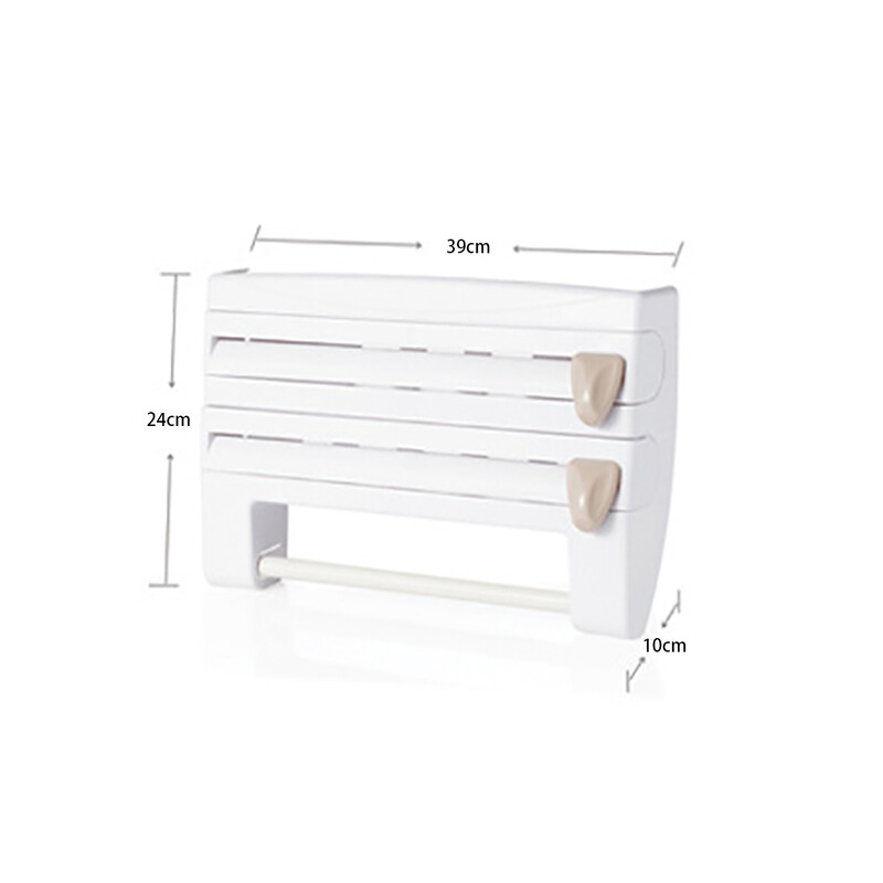 Daugiafunkcis 3 viename aliuminio folijos ir plėvelės dozatorius virtuvės laikymo lentyna virtuvės prieskonių indelis aliejaus siurbimo popieriaus laikikliai