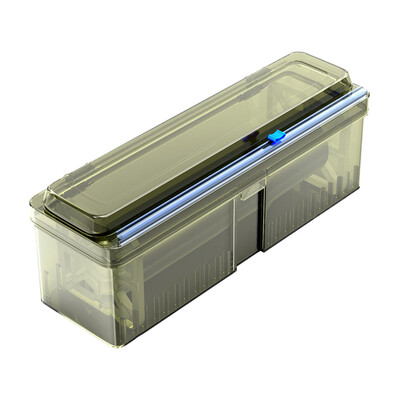 Plastikinės lipnios plėvelės pjaustytuvas Pakartotinai užpildomas dėžutės maisto įvyniojimo dozatorius Lengvos medžiagos priedai Maisto plėvelės laikiklis