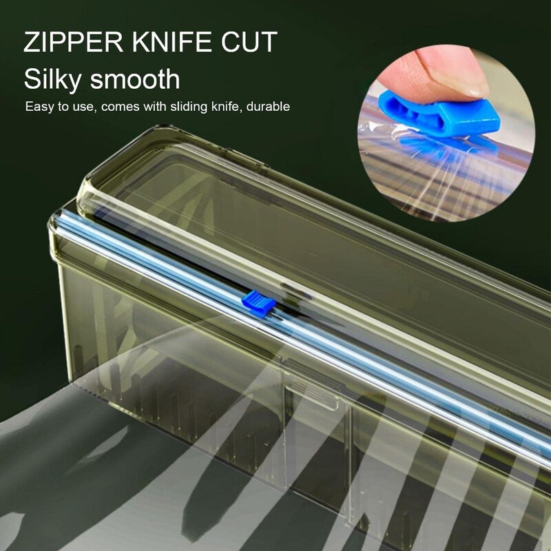 Skaidrios maistinės plėvelės dėžutės pjaustytuvas Daugkartinio užpildymo maisto įvyniojimo dozatoriaus pjaustytuvas Aliuminio folijos plėvelės dozatoriaus laikymo laikiklis virtuvės įrankis