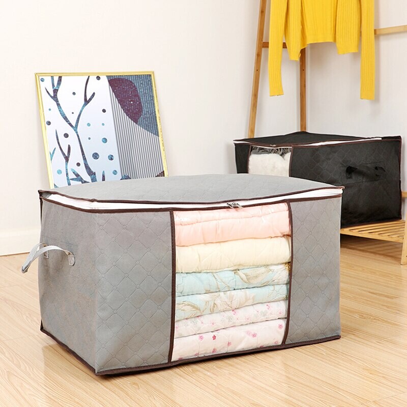 2 buc Saci de depozitare haine Cuvertură de sortare Cuvernă de bumbac Cuvernă mare Ambalare haine Țesătură mare îngroșată rezistentă la umiditate Gospodărie