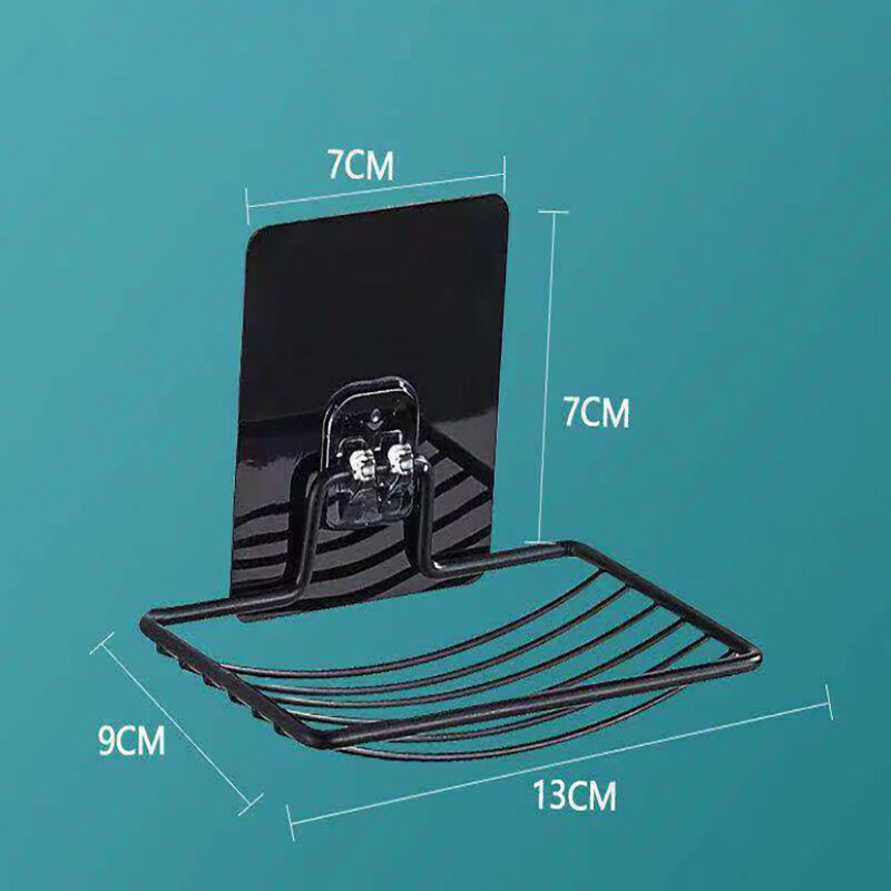 1 vnt. Nerūdijančio plieno muilo lentyna be štampavimo, be nagų vonios vieno sluoksnio kanalizacijos sienelės pakabinamas siurblys muilo dėžutė Lengva prabangi lentyna