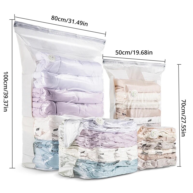 1 tk heleroheline vaakumkompressioonkott Puuvillase teki hoiukott riiete jaoks, riiete sorteerimine ja pakkimine