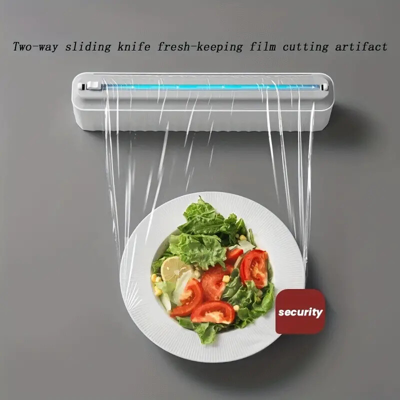Toidukilest lõikekast Seinale kinnitatav magnetiline plastikmähis tinafooliumiga küpsetuspaberi lõikaja jaotur koduköögi tarvikud