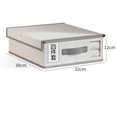 Creative patalynės užvalkalų laikymo dėžė Drabužių audinio paklodė 4 dalių organizatorius drabužių spinta antklodė antklodės užvalkalas Neaustinė laikymo dėžutė