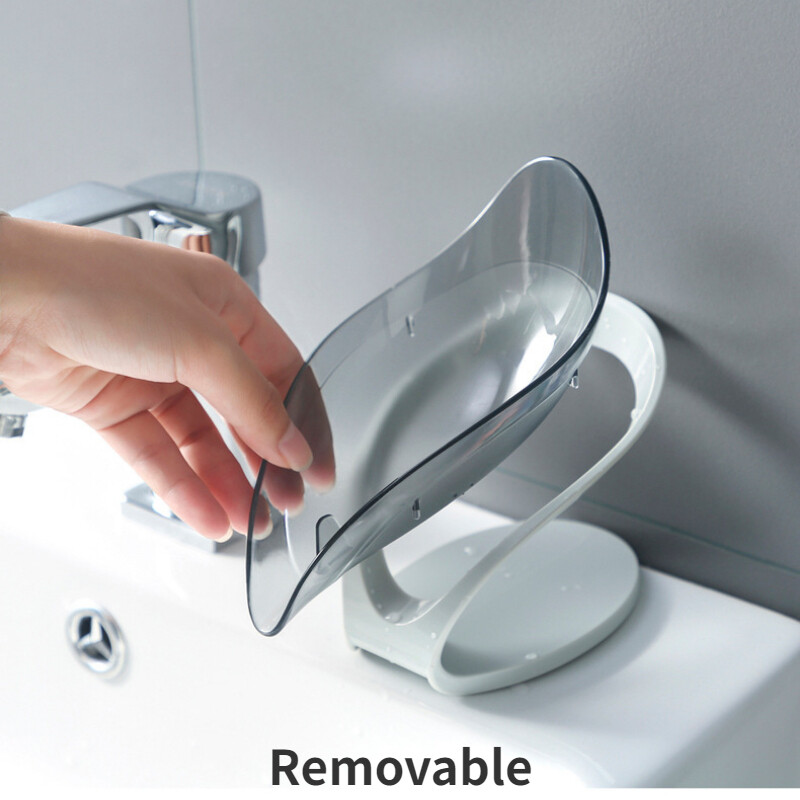 3 TK läbipaistvate lehtedega seebialus Vannitoa nõuderiiul Vannitoa WC loputusvaba seebihoidja Köögi tualetttarbed