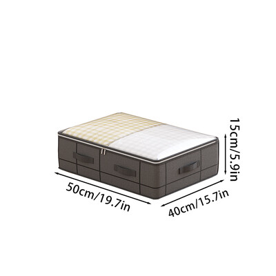 Geantă de depozitare rezistentă sub pat Cutie de depozitare pliabilă cu fereastră mare transparentă, potrivită pentru dulapuri, lenjerie de pat pentru cămin.