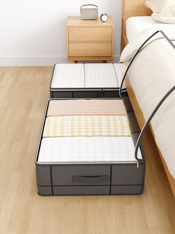 Geantă de depozitare rezistentă sub pat Cutie de depozitare pliabilă cu fereastră mare transparentă, potrivită pentru dulapuri, lenjerie de pat pentru cămin.