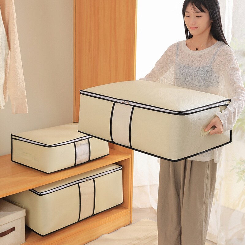 Namų apyvokos antklodžių laikymo krepšys Didelės talpos bagažo perkėlimas supakuoti krepšiai Spintos organizatorius Neaustinio audinio drabužių laikymo dėžutė