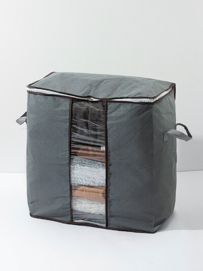 1 vnt komforto krepšiai su užtrauktuku, didelis drabužių laikymo krepšys, drabužių laikiklis su rankena, skaidrus langas, laikymo dėžės, konteineriai Fo