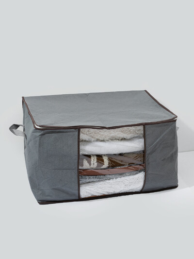 1 vnt komforto krepšiai su užtrauktuku, didelis drabužių laikymo krepšys, drabužių laikiklis su rankena, skaidrus langas, laikymo dėžės, konteineriai Fo