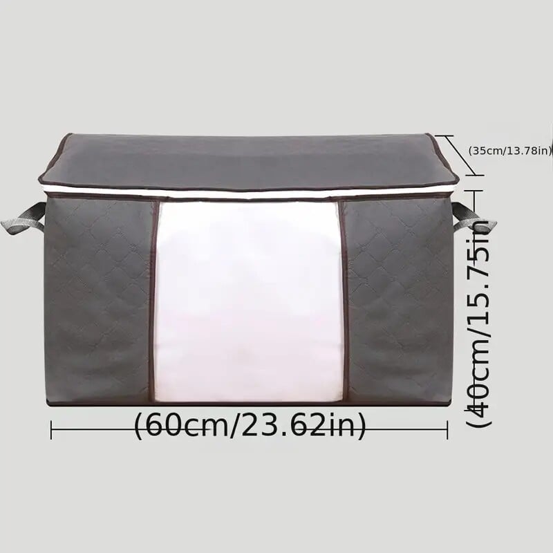 1 vnt komforto krepšiai su užtrauktuku, didelis drabužių laikymo krepšys, drabužių laikiklis su rankena, skaidrus langas, laikymo dėžės, konteineriai Fo