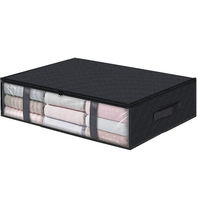 Voodialune hoiukott 90L 100 x 50 x 18 cm Riidekapp Korraldaja Hoiukast Voodikarp Hoiutekk Mänguasjad Tekk Hoiukotid