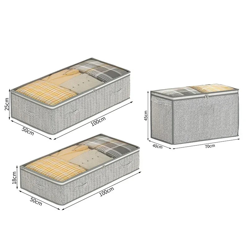 Naujas antklodės laikymo krepšys sulankstomam antklodės krepšiui Drabužių spinta Drabužių laikymo krepšys Dulkių nepraleidžiantis organizatorius Didelės talpos saugykla po lova
