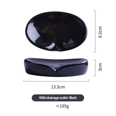 Nordic Bathroom Ceramic Soap Posh Hold Luxury Ασπρόμαυρο Ματ Στρογγυλό Κουτί Σαπουνιού Αρχική Ξενοδοχείο Ξενοδοχείο Διακόσμηση Αξεσουάρ Μπάνιου Ράφι