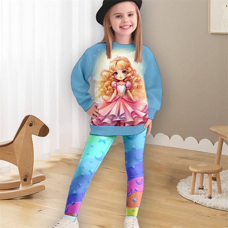 2024 m. naujas animacinių filmų „Undinė“ 3D spausdintas „Undinės“ antblauzdžiai, 2 dalių rinkinys mergaitėms