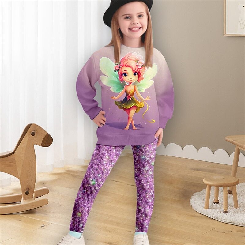 2024 m. naujas animacinių filmų „Undinė“ 3D spausdintas „Undinės“ antblauzdžiai, 2 dalių rinkinys mergaitėms