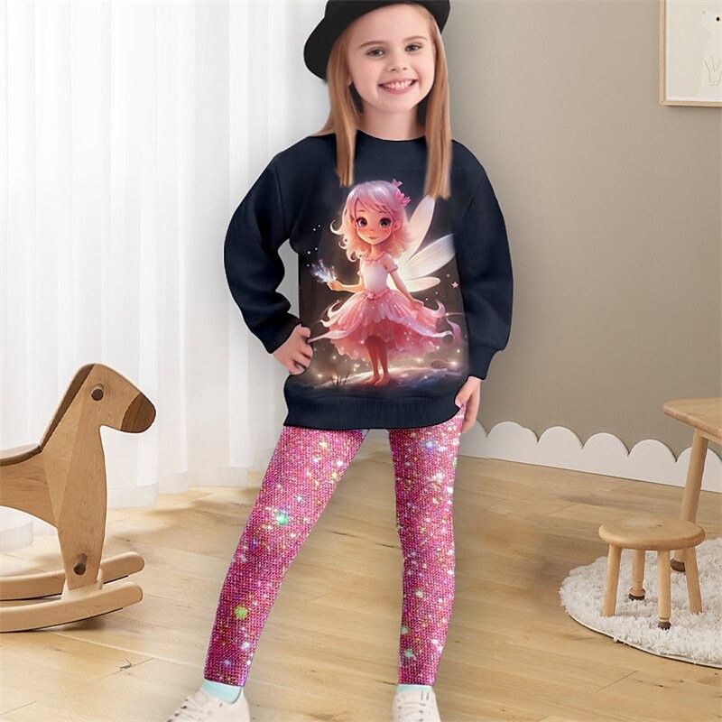 2024 m. naujas animacinių filmų „Undinė“ 3D spausdintas „Undinės“ antblauzdžiai, 2 dalių rinkinys mergaitėms