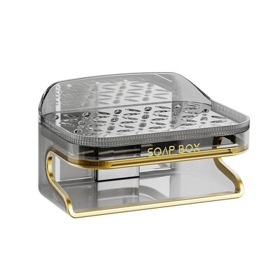 Elegantiškas muilo laikiklis su lipniu, montuojamas ant sienos, negręžiamas, nesikaupia vanduo, skirtas virtuvės ir vonios kambariui