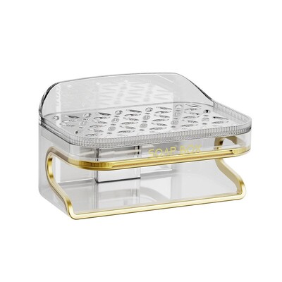 Elegantiškas muilo laikiklis su lipniu, montuojamas ant sienos, negręžiamas, nesikaupia vanduo, skirtas virtuvės ir vonios kambariui